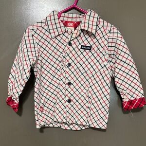 Ecko Unlimited Kids Red and White Checkered Button Down Shirt